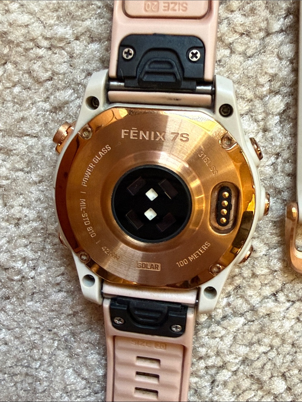 Garmin Fenix 7S Solar 42MM Rose Gold - Picture 12 of 13